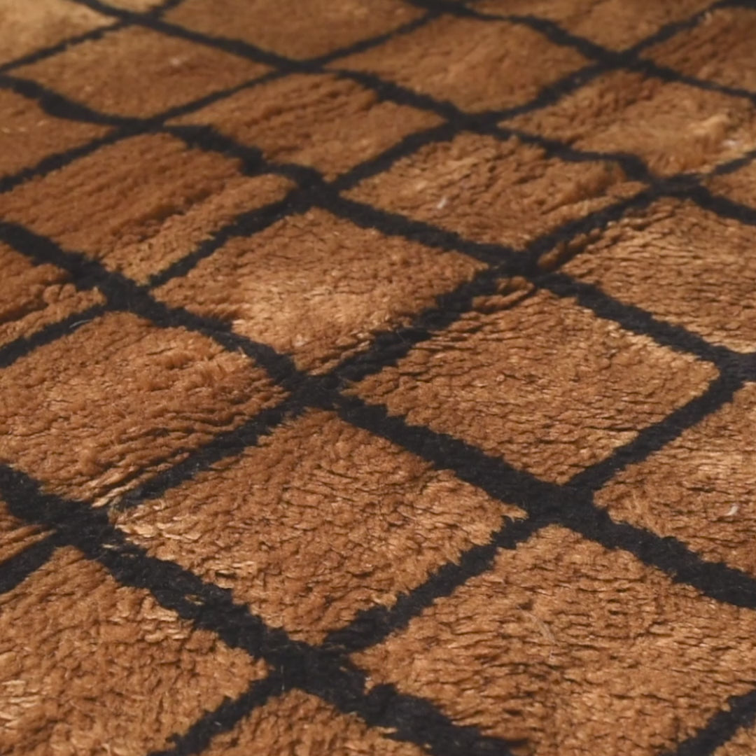 Bronze Grid - Luxury Shag Moroccan Rug Bronze Grid - Luxury Shag Moroccan Rug