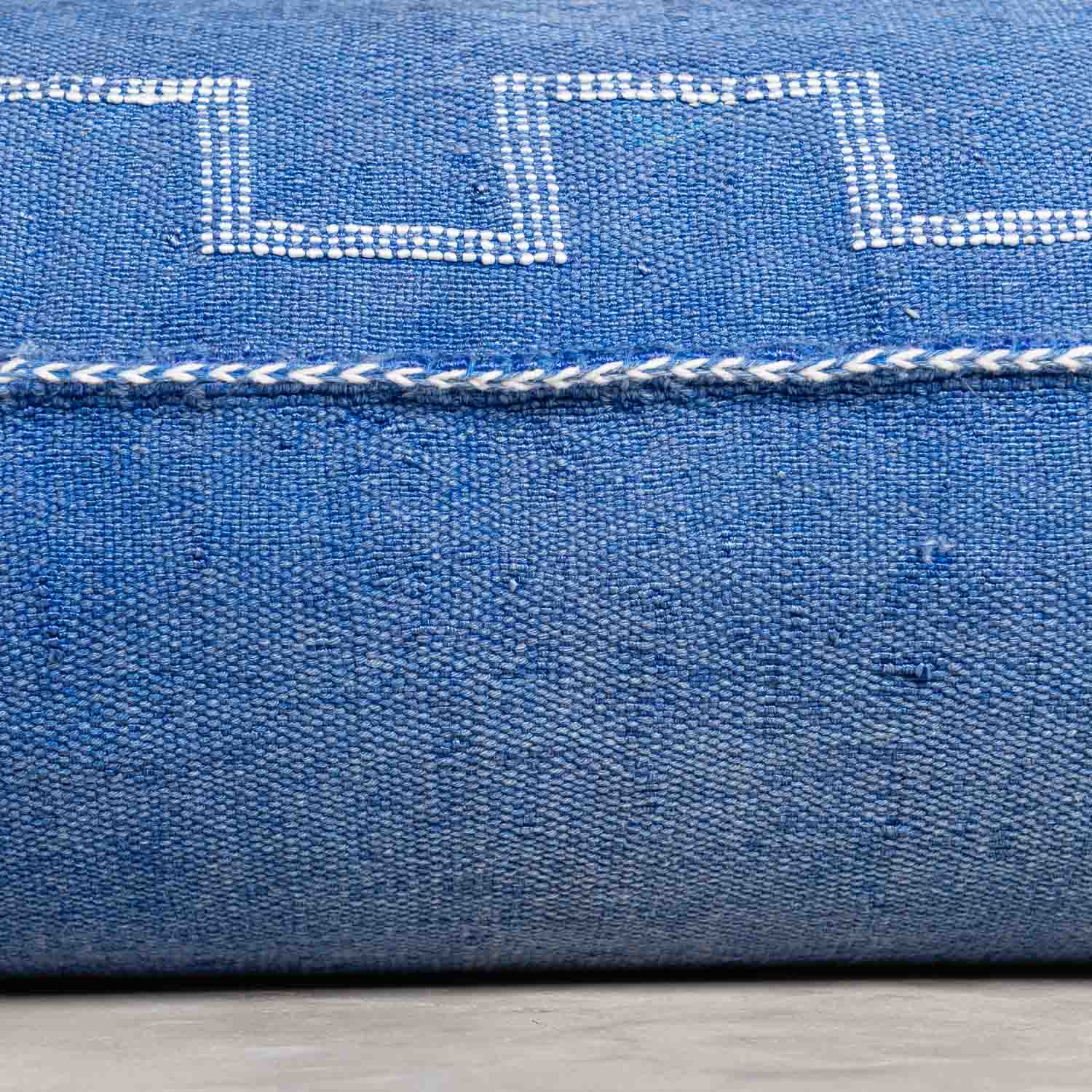 Blue Cactus silk pillow cover - Benisouk Blue Cactus silk pillow cover - Benisouk