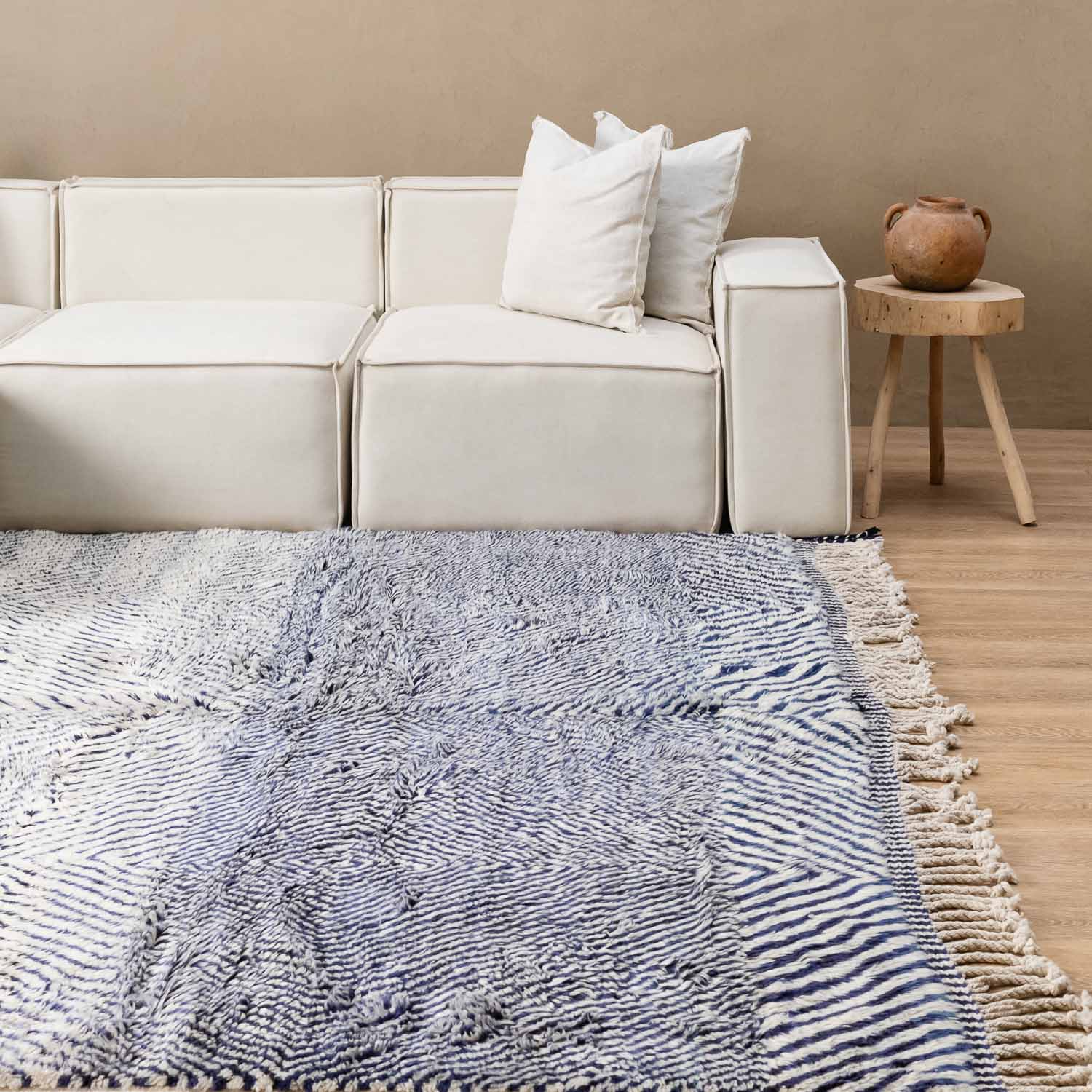 Blue Diamond - luxury beni mrirt rug - Benisouk Blue Diamond - luxury beni mrirt rug - Benisouk