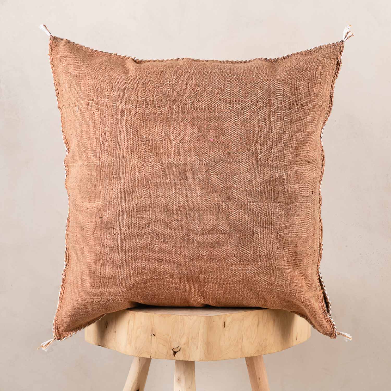 Brown Cactus silk pillow cover - Benisouk Brown Cactus silk pillow cover - Benisouk