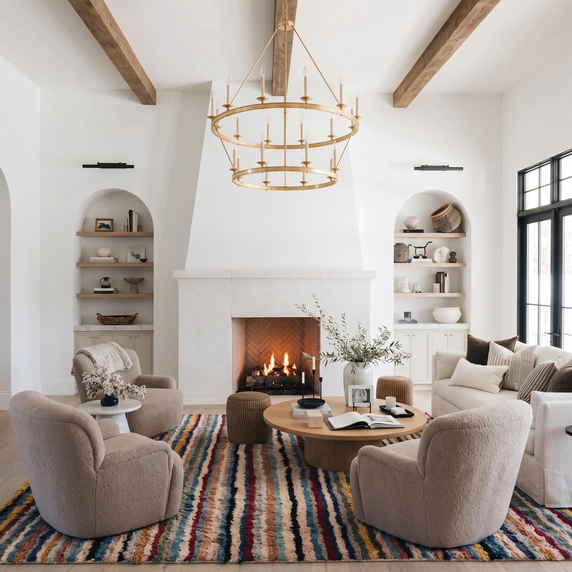 Linear Bloom - Luxury Shag Moroccan Rug