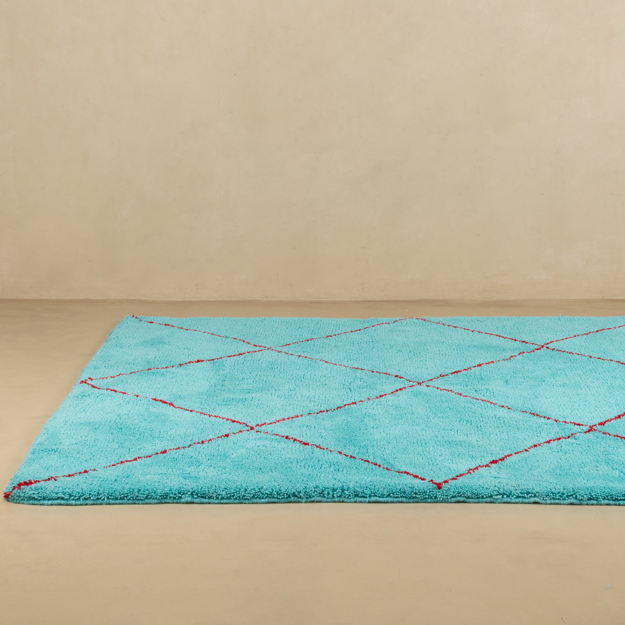 Almas Patina Red - Shag Moroccan rug