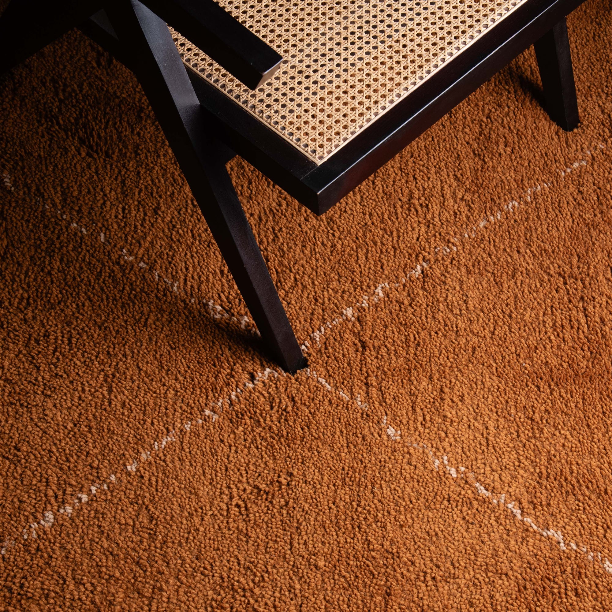 Almas Hazel Brown - Shag Moroccan rug