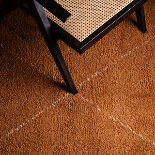 Almas Hazel Brown - Shag Moroccan rug