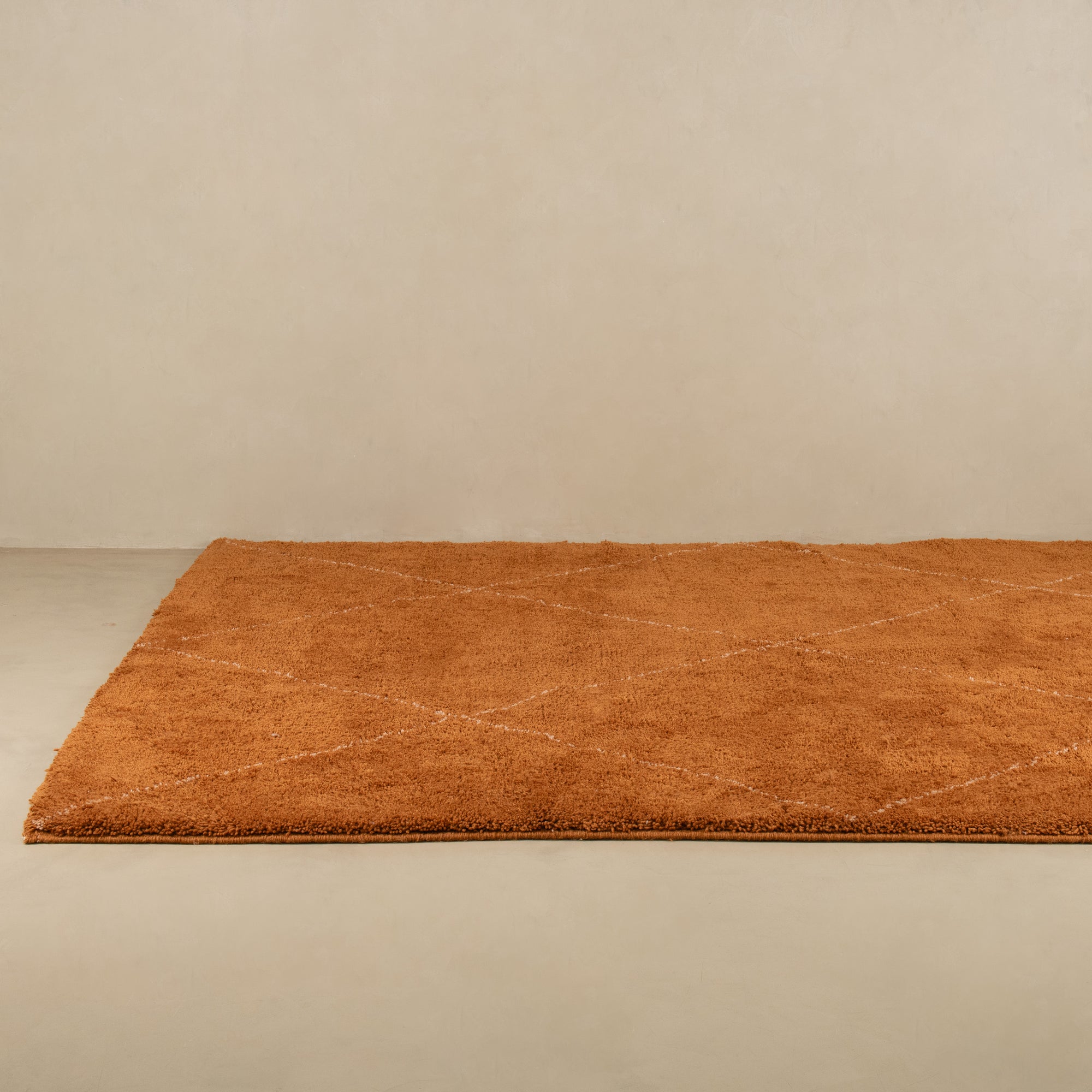 Almas Hazel Brown - Shag Moroccan rug