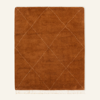 Almas Hazel Brown - Shag Moroccan rug
