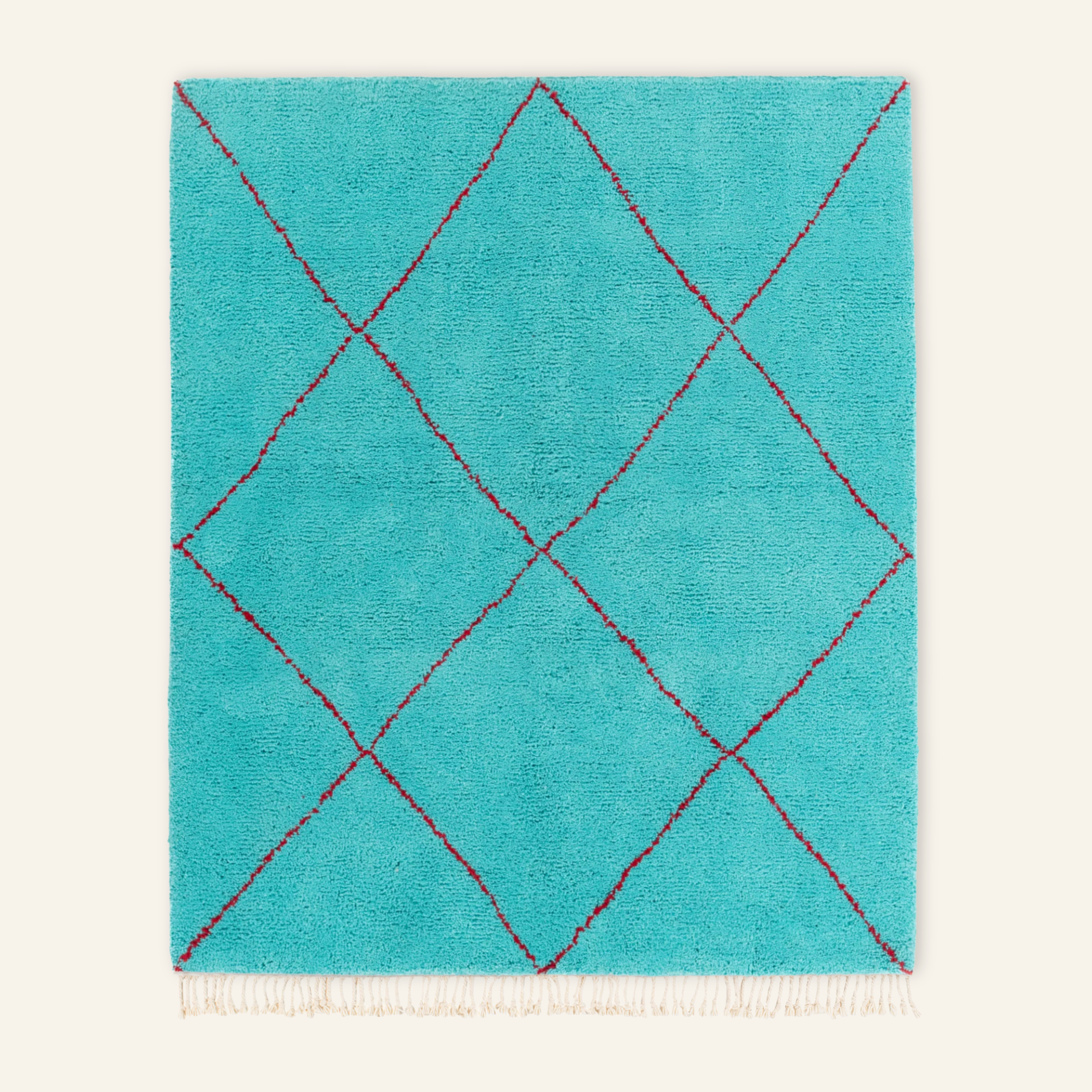 Almas Patina Red - Shag Moroccan rug