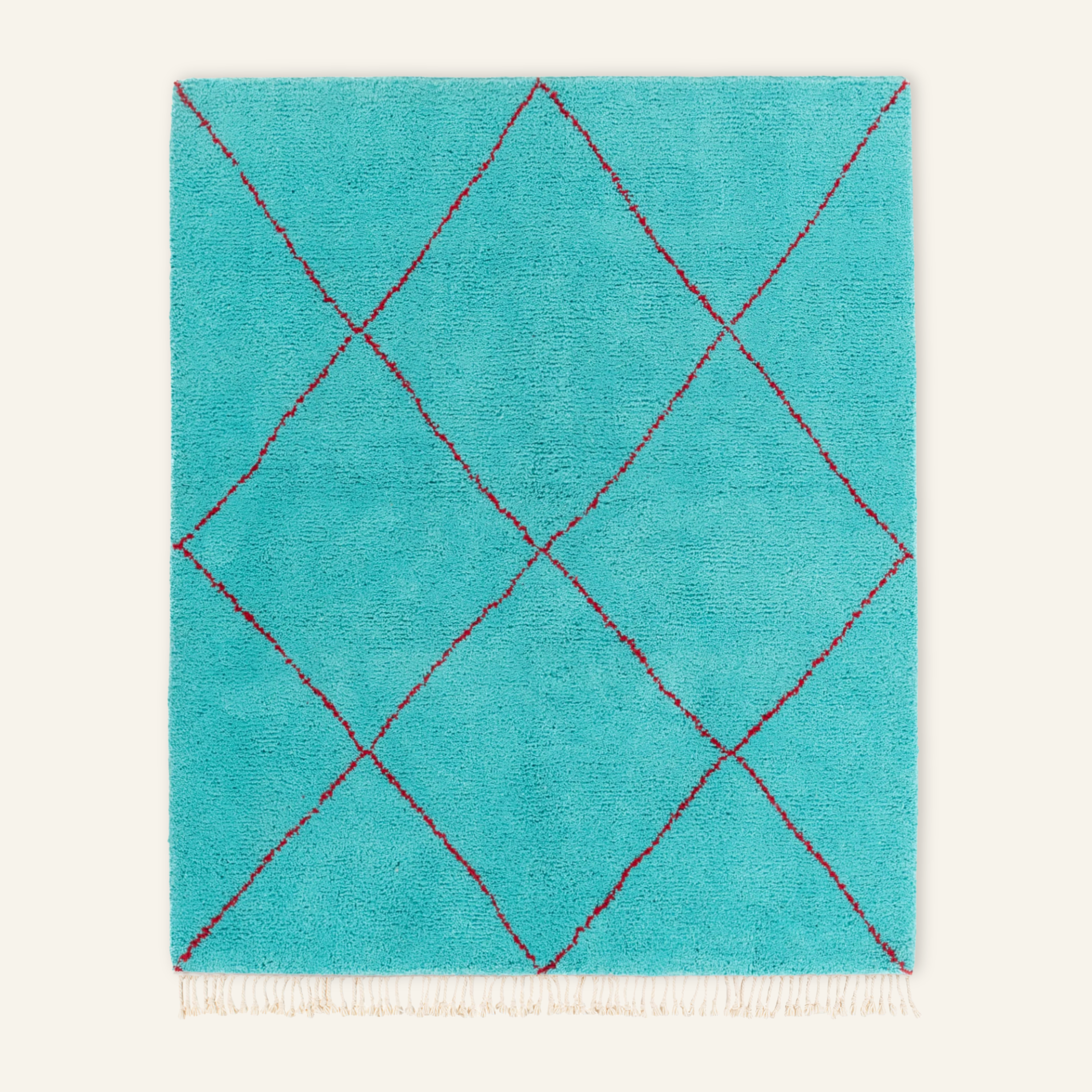 Almas Patina Red - Shag Moroccan rug