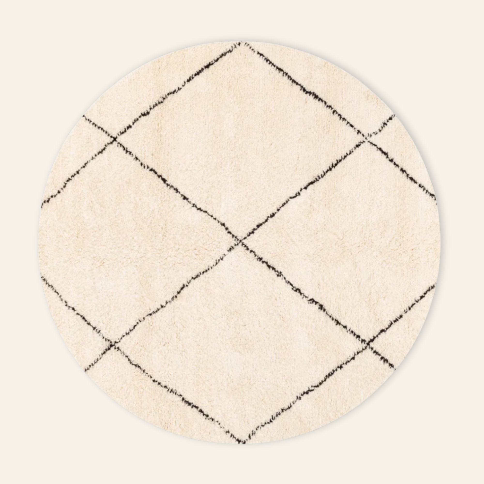 Almas Round - Shag Moroccan rug