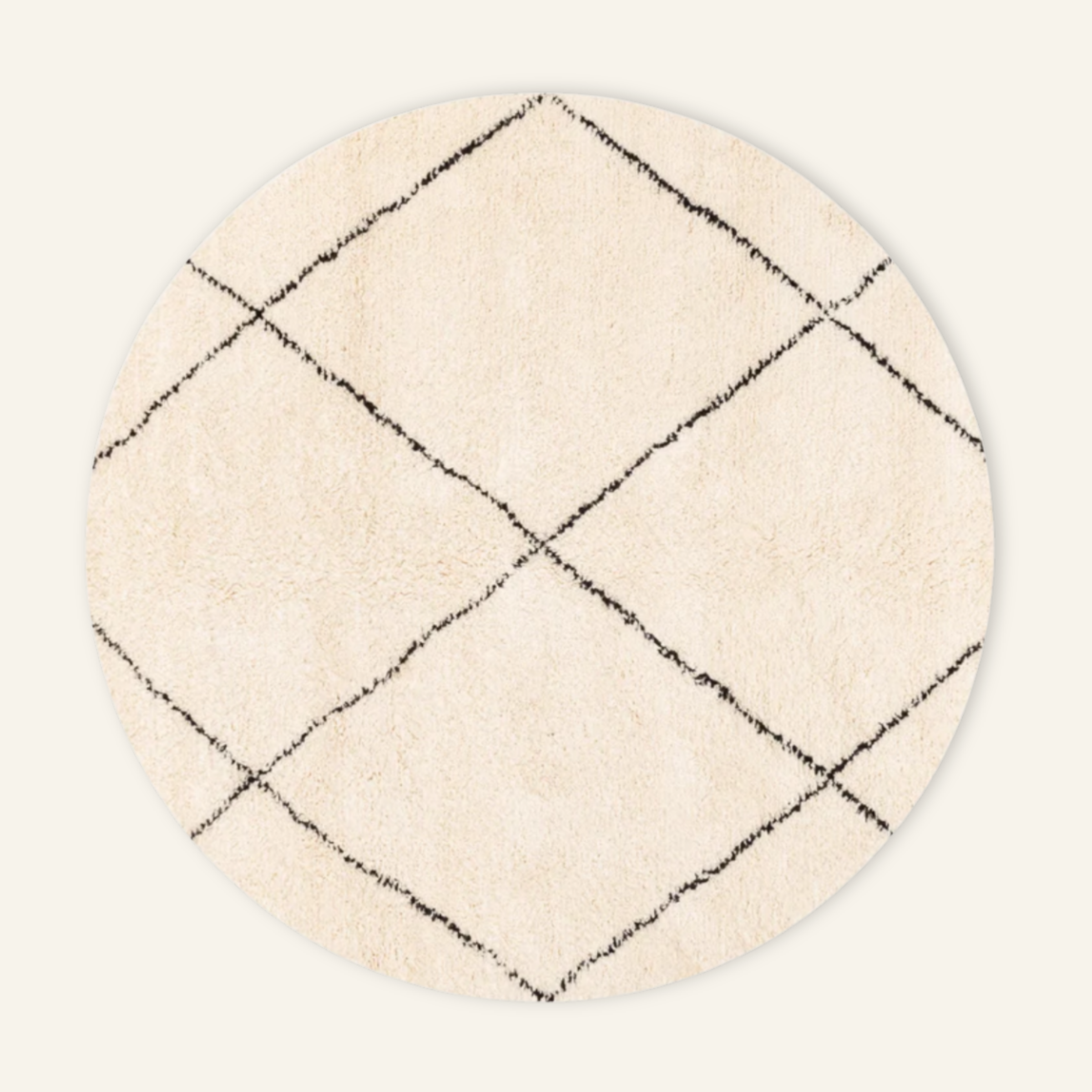 Almas Round - Shag Moroccan rug