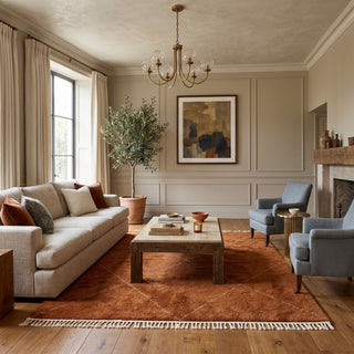 Almas Hazel Brown - Shag Moroccan rug