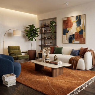 Almas Hazel Brown - Shag Moroccan rug