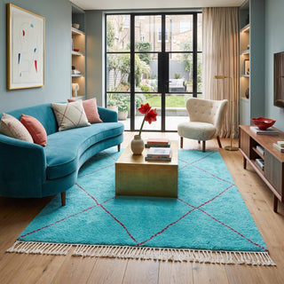 Almas Patina Red - Shag Moroccan rug