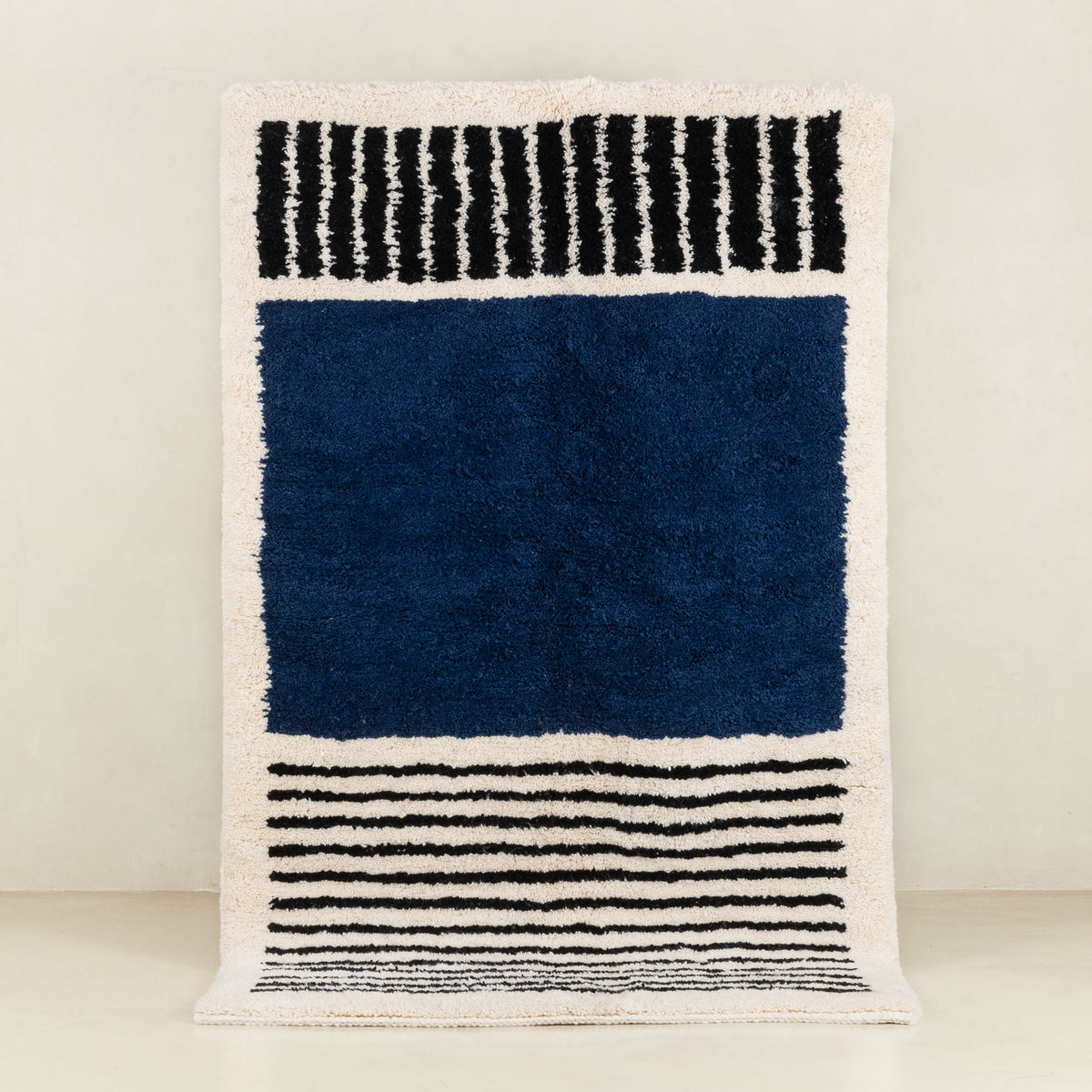Rabab navy blue - Beni ourain rug