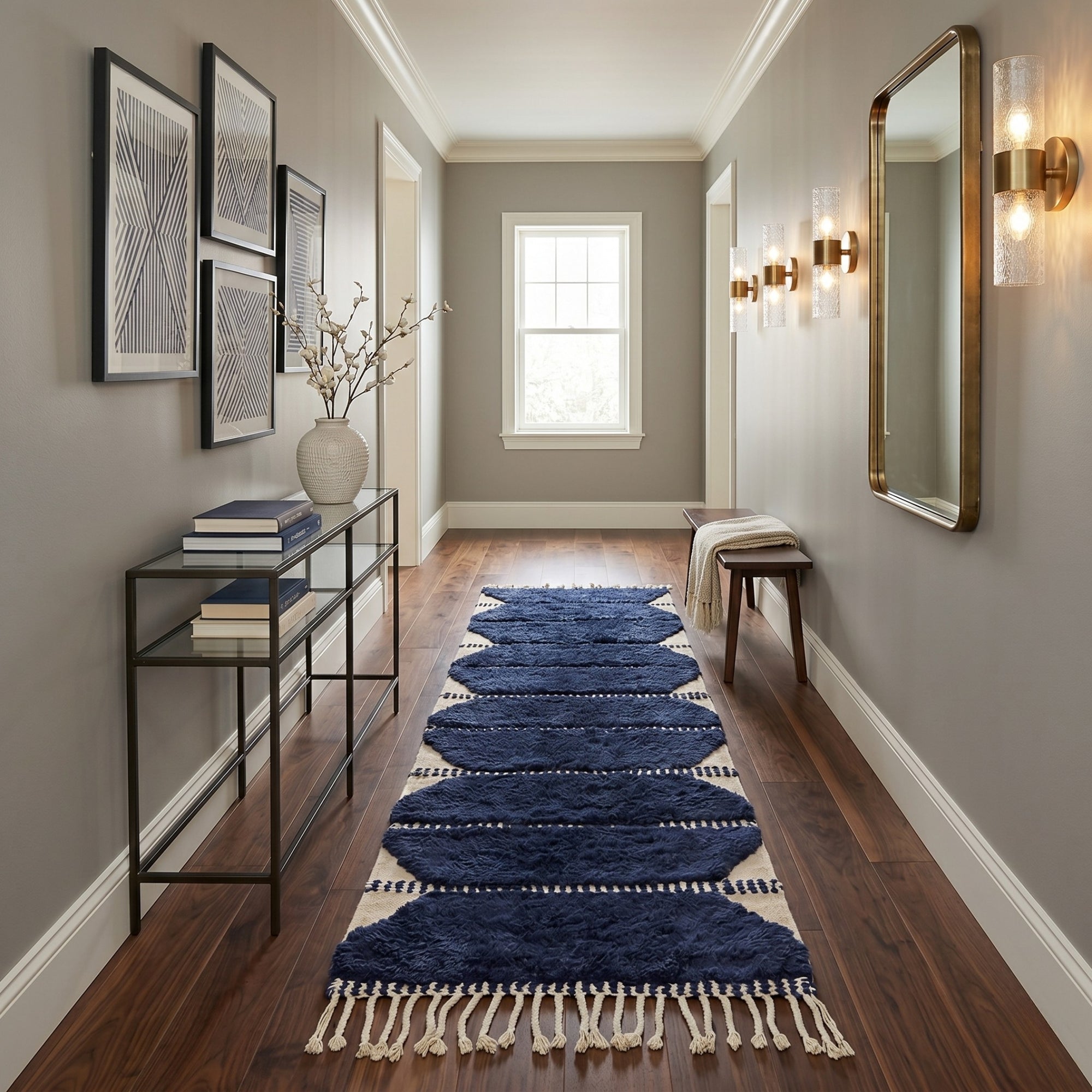 Blue Berry -  Luxury Shag Moroccan Runner Rug