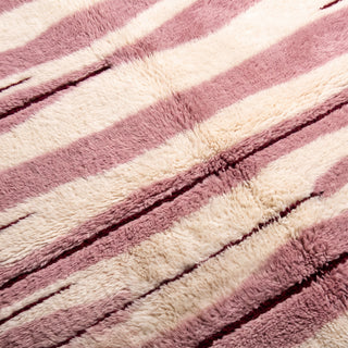 Blush timber  Dusty Pink, Cream & Burgundy- Luxury Shag Moroccan Rug