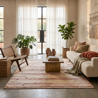 Blush Timber - Luxury Shag Moroccan Rug