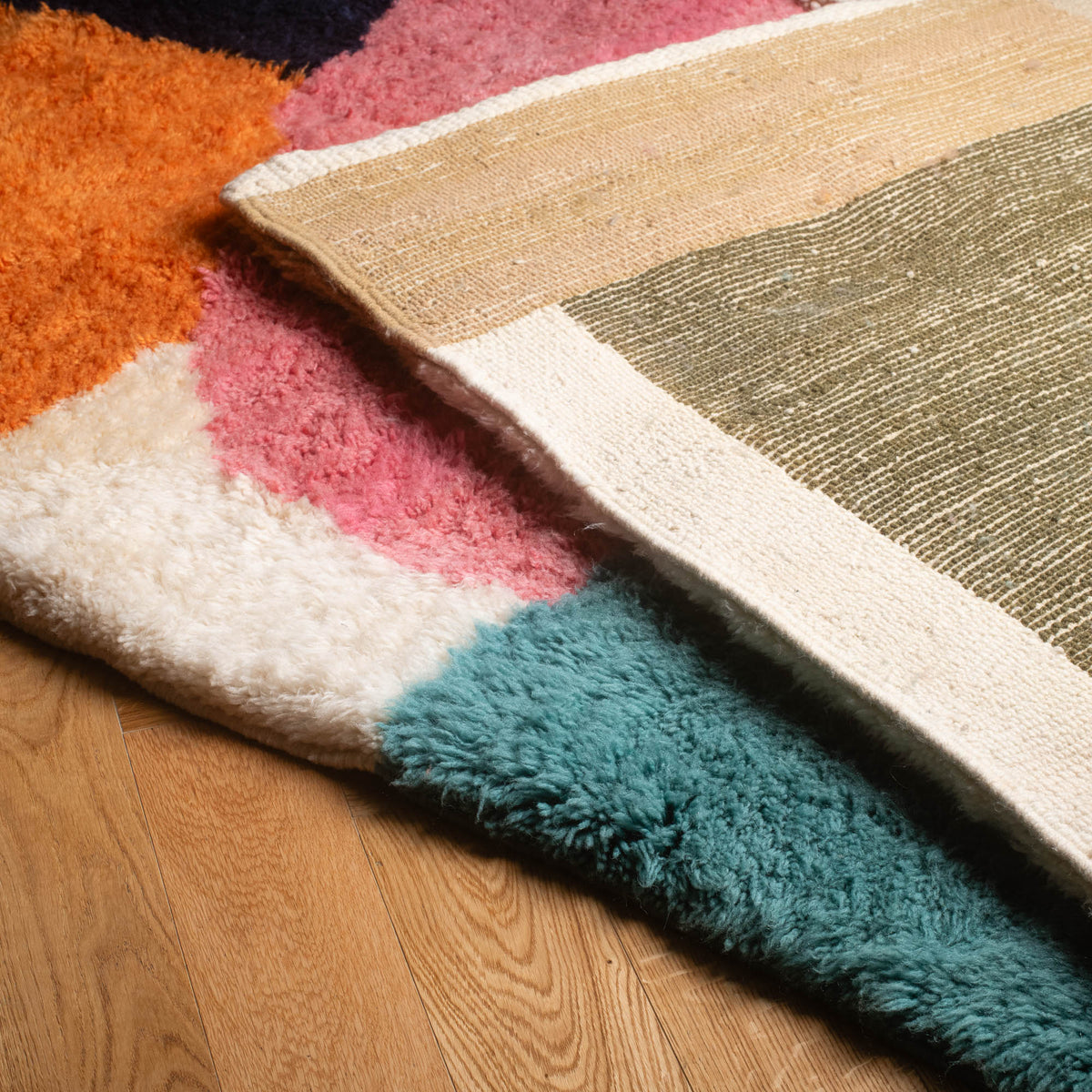 Chromatic Shards - Luxury Shag Moroccan Rug