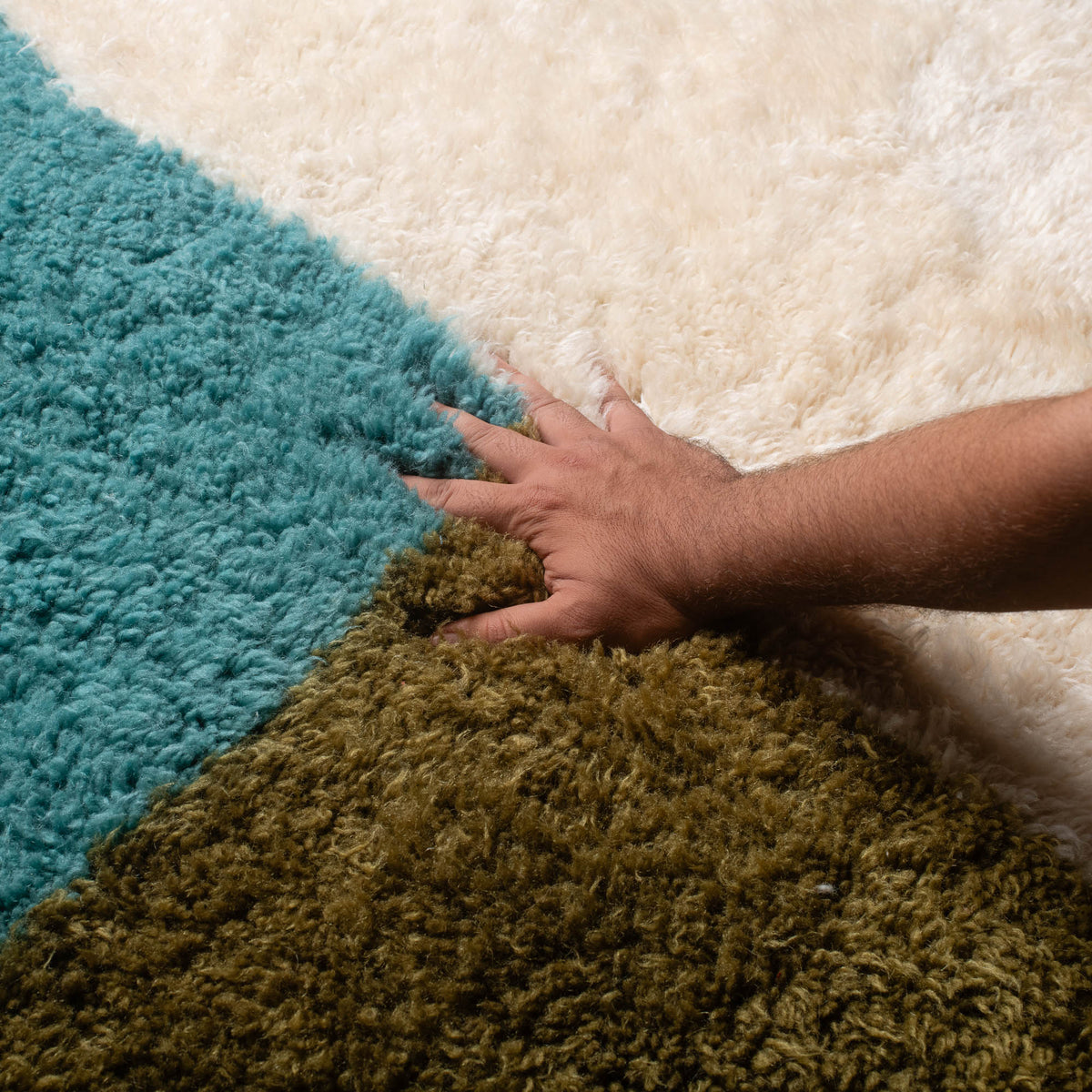 Chromatic Shards - Luxury Shag Moroccan Rug