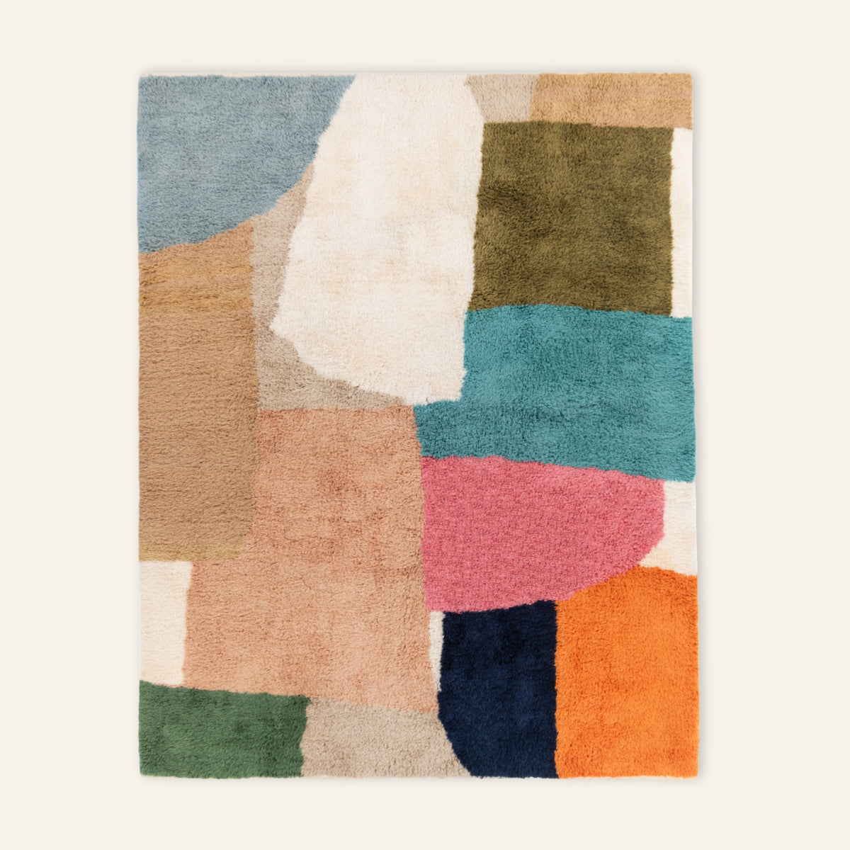 Chromatic Shards - Luxury Shag Moroccan Rug