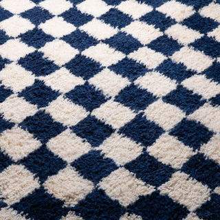 Dama Navy Blue - Shag Moroccan rug