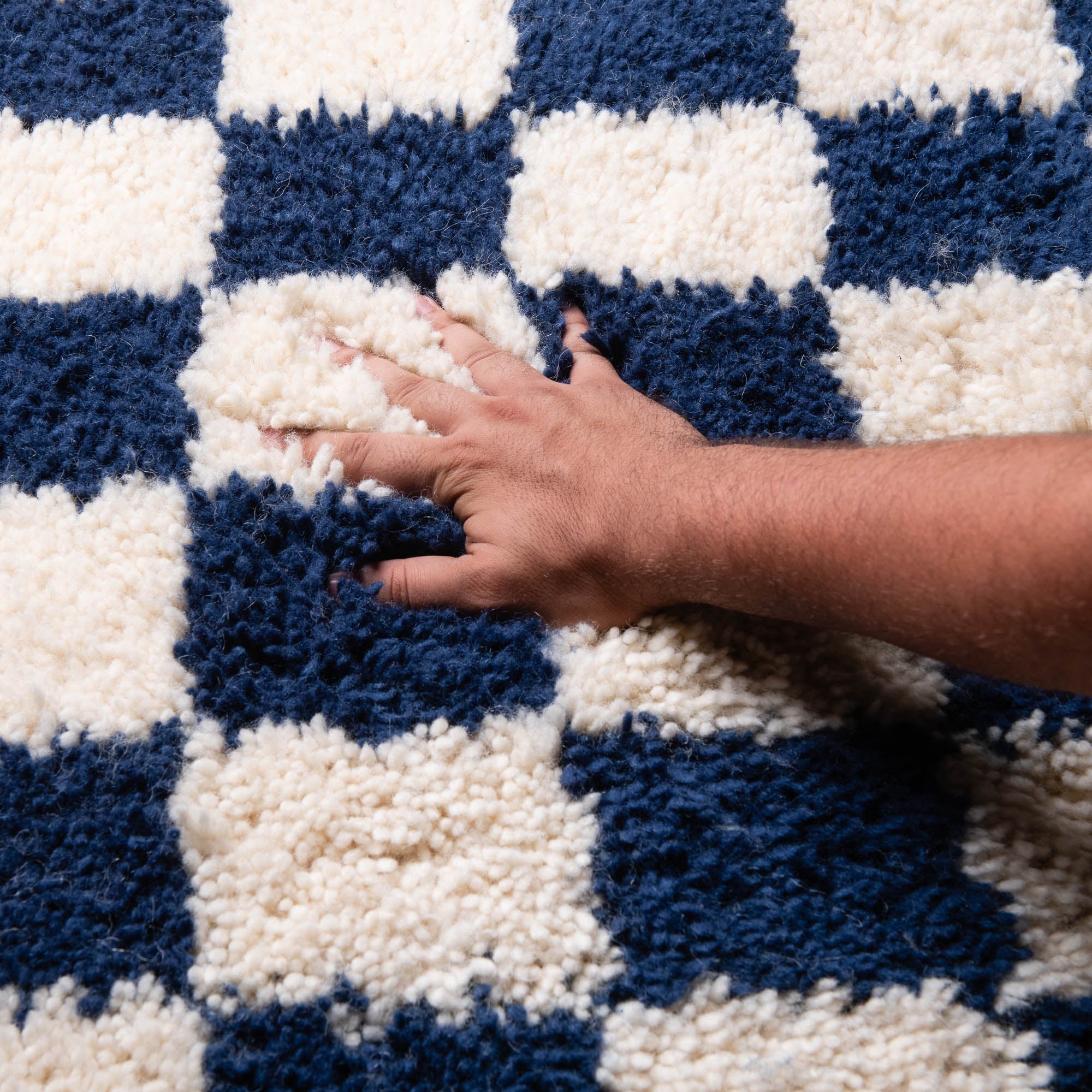Dama Navy Blue - Shag Moroccan rug