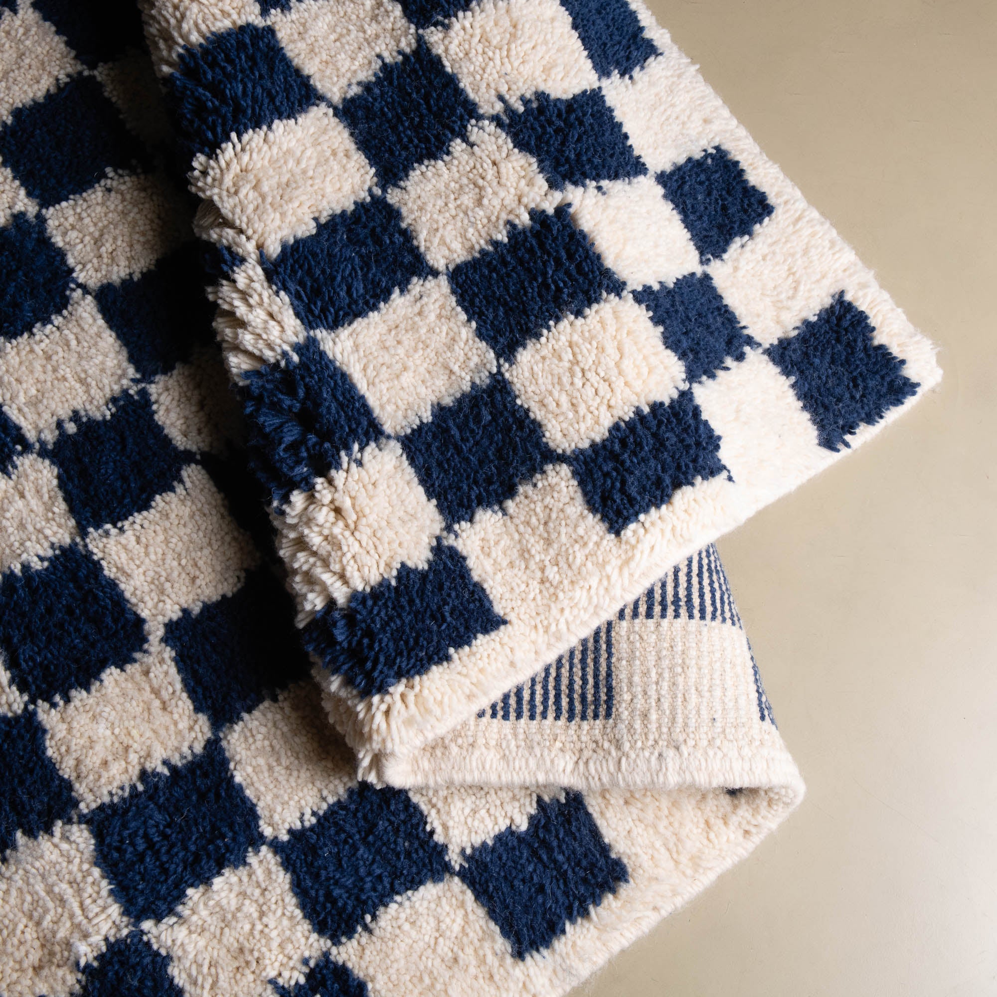 Dama Navy Blue - Shag Moroccan rug