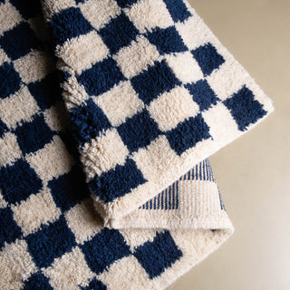 Dama Navy Blue - Shag Moroccan rug