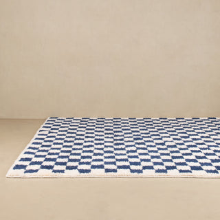Dama Navy Blue - Shag Moroccan rug