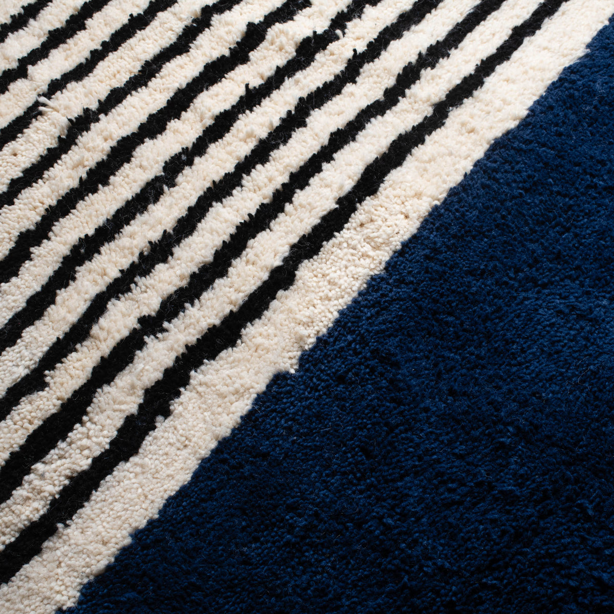 Rabab navy blue - Beni ourain rug
