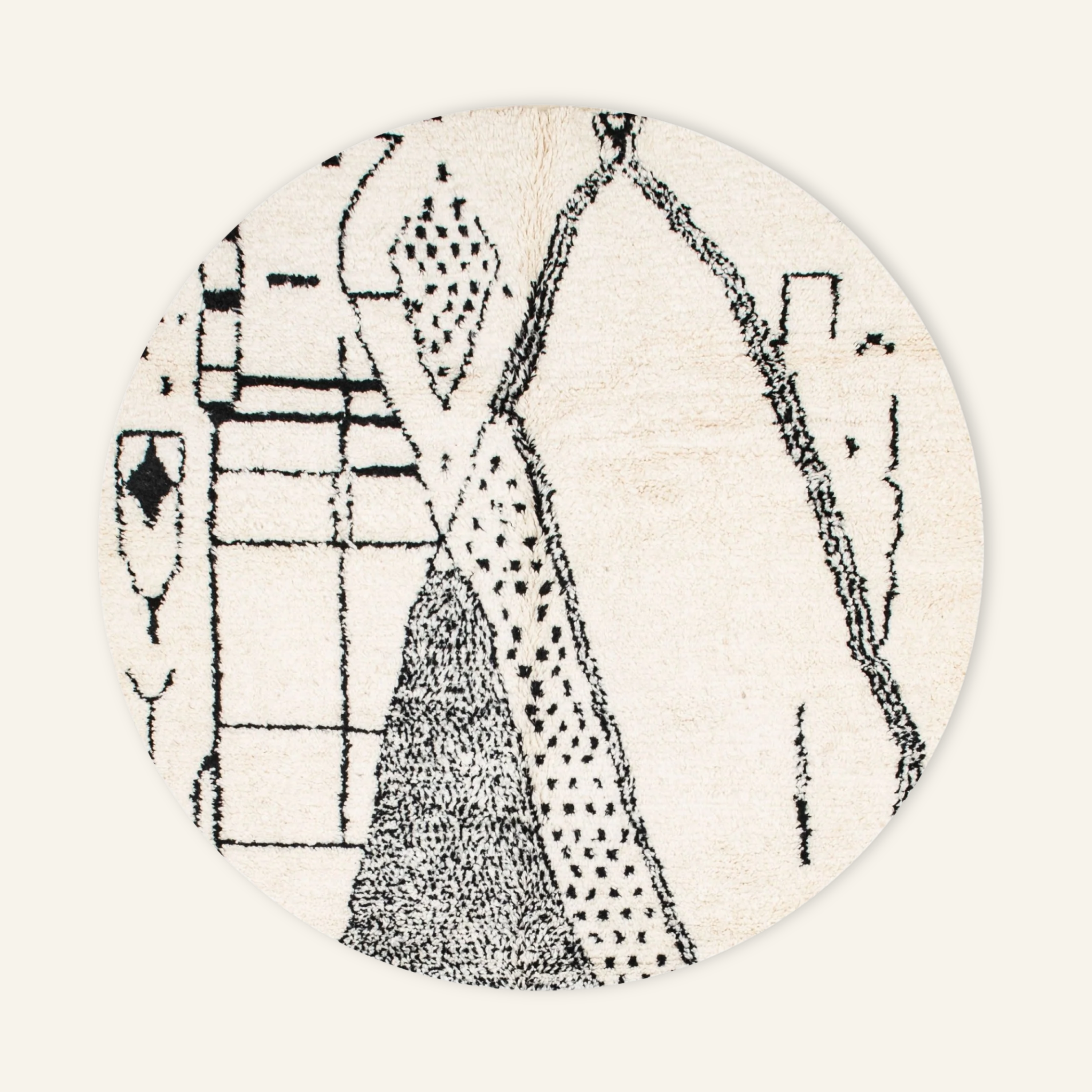Dalya Round - Shag Moroccan rug