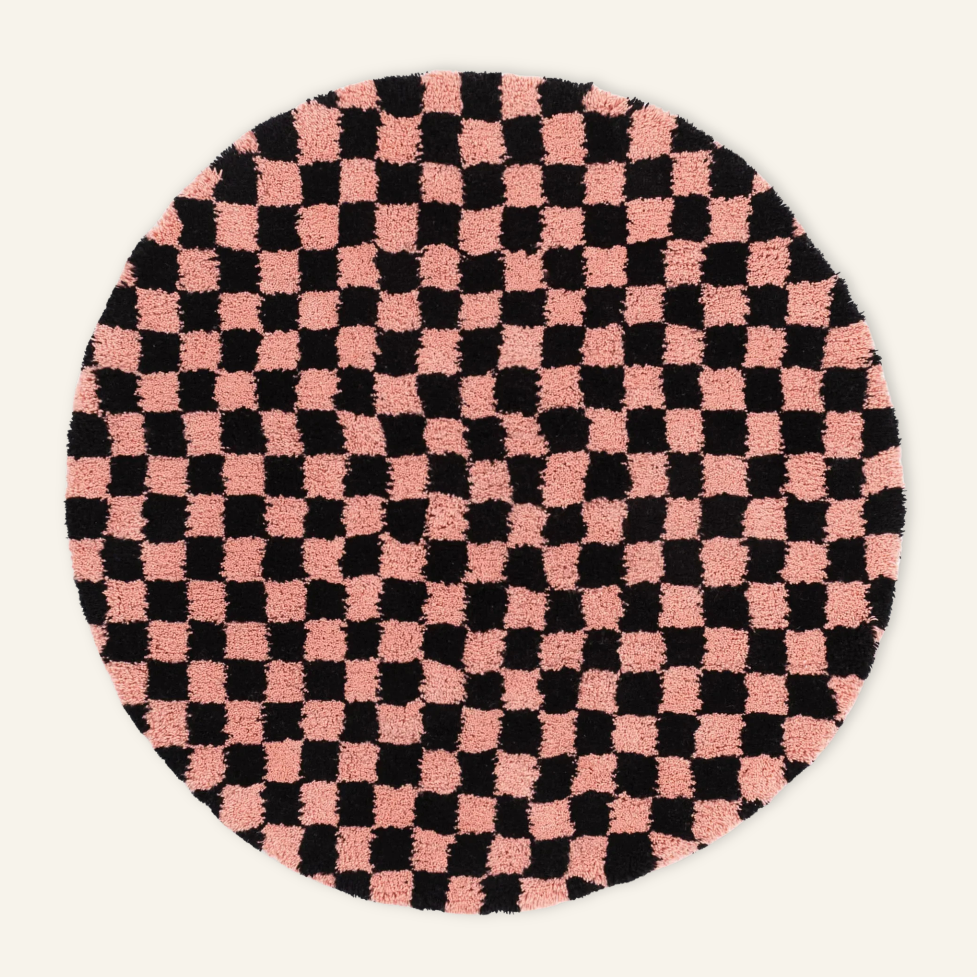 Dama Rose Round - Shag Moroccan rug