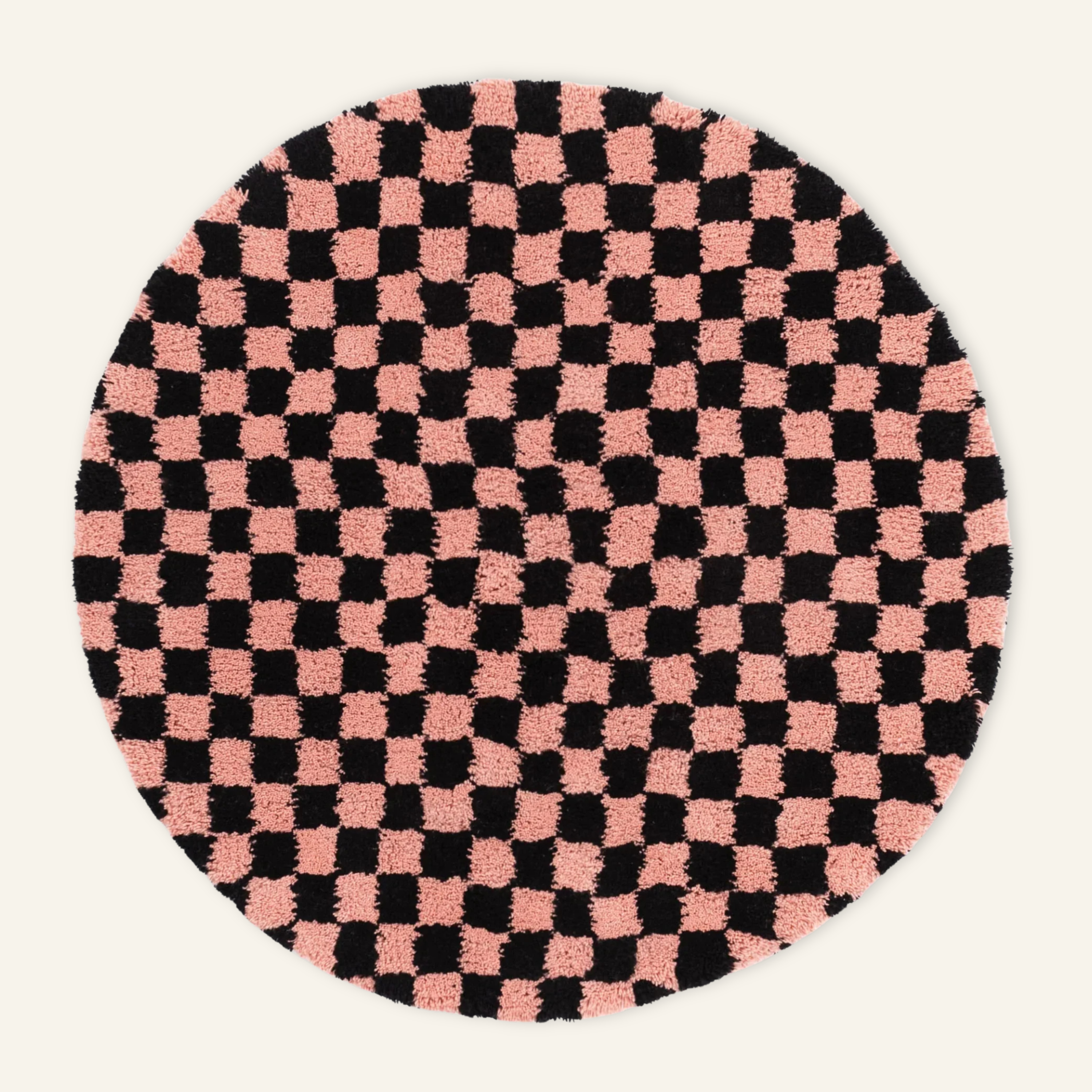 Dama Rose Round - Shag Moroccan rug