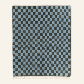 Dama Soldier green Hawaiian Blue - Shag Moroccan rug