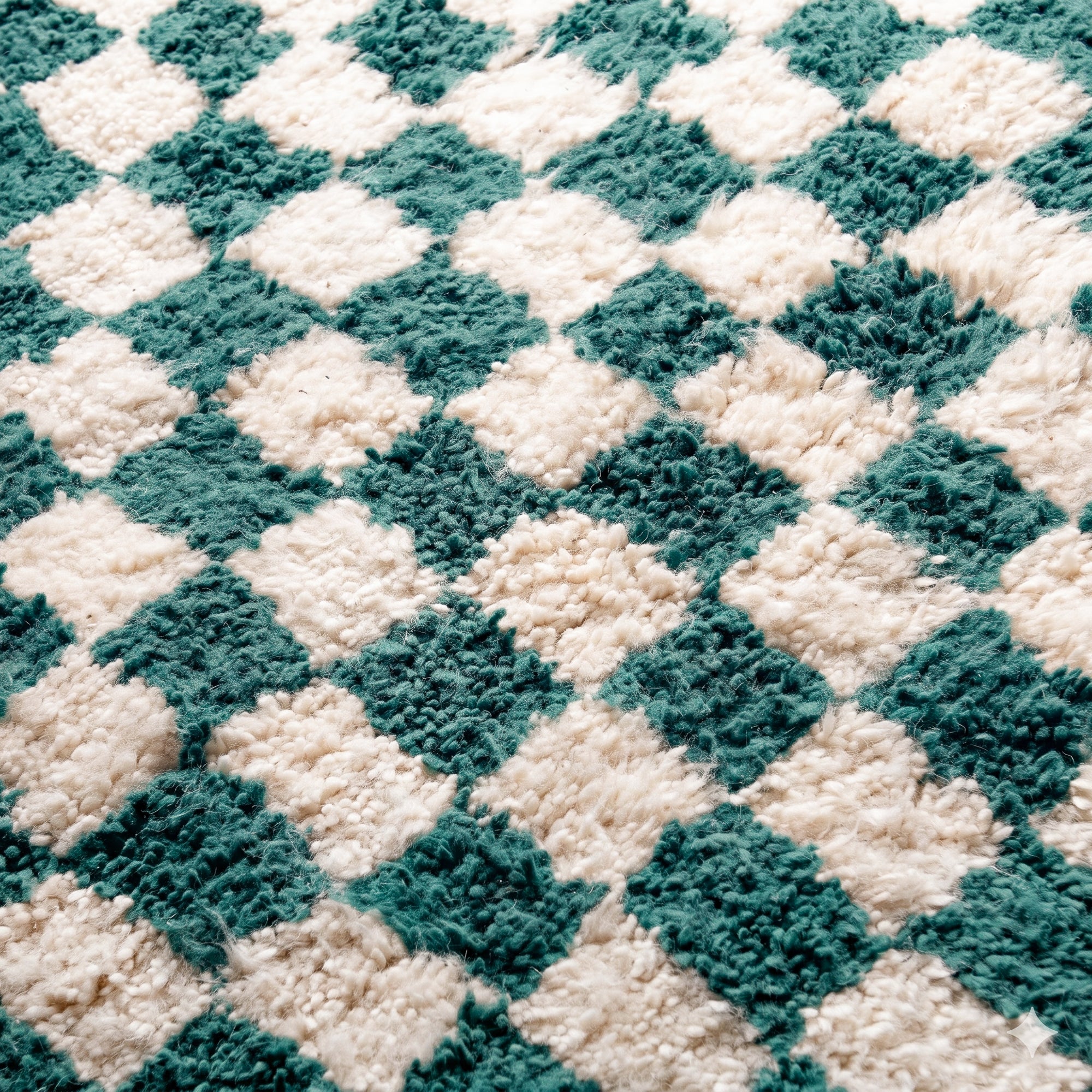 Dama Teal - Shag Moroccan rug