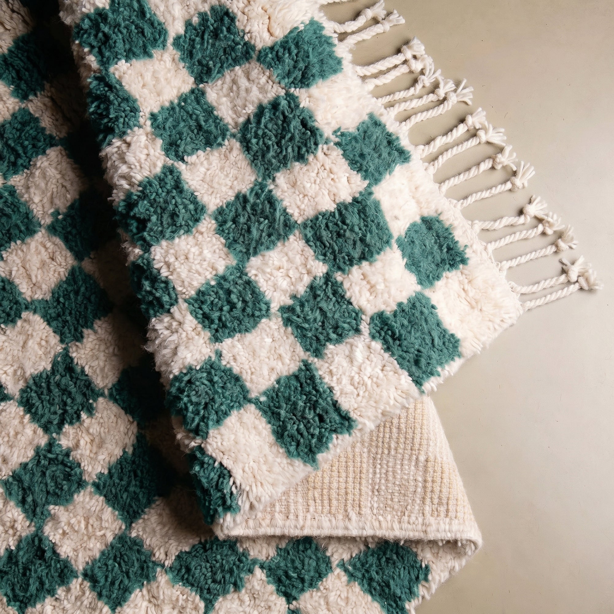 Dama Teal - Shag Moroccan rug