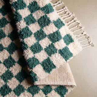 Dama Teal - Shag Moroccan rug
