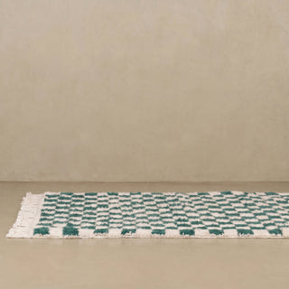 Dama Teal - Shag Moroccan rug