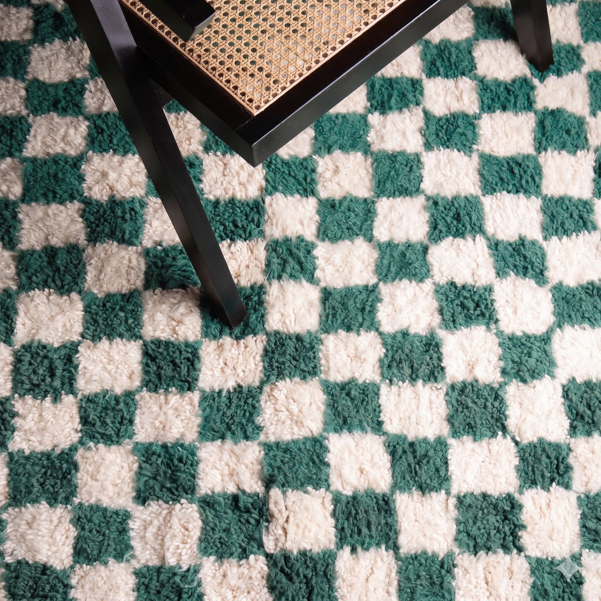 Dama Teal - Shag Moroccan rug