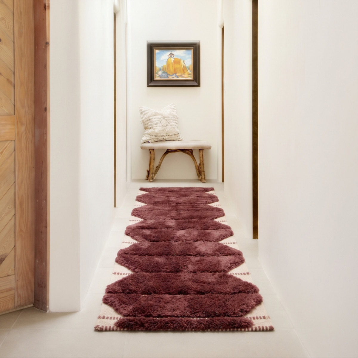Earth Red -  Luxury Shag Moroccan Runner Rug