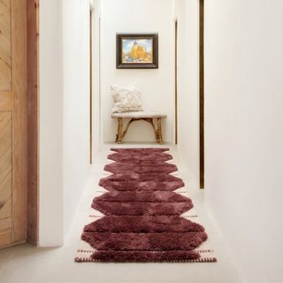 Earth Red -  Luxury Shag Moroccan Runner Rug