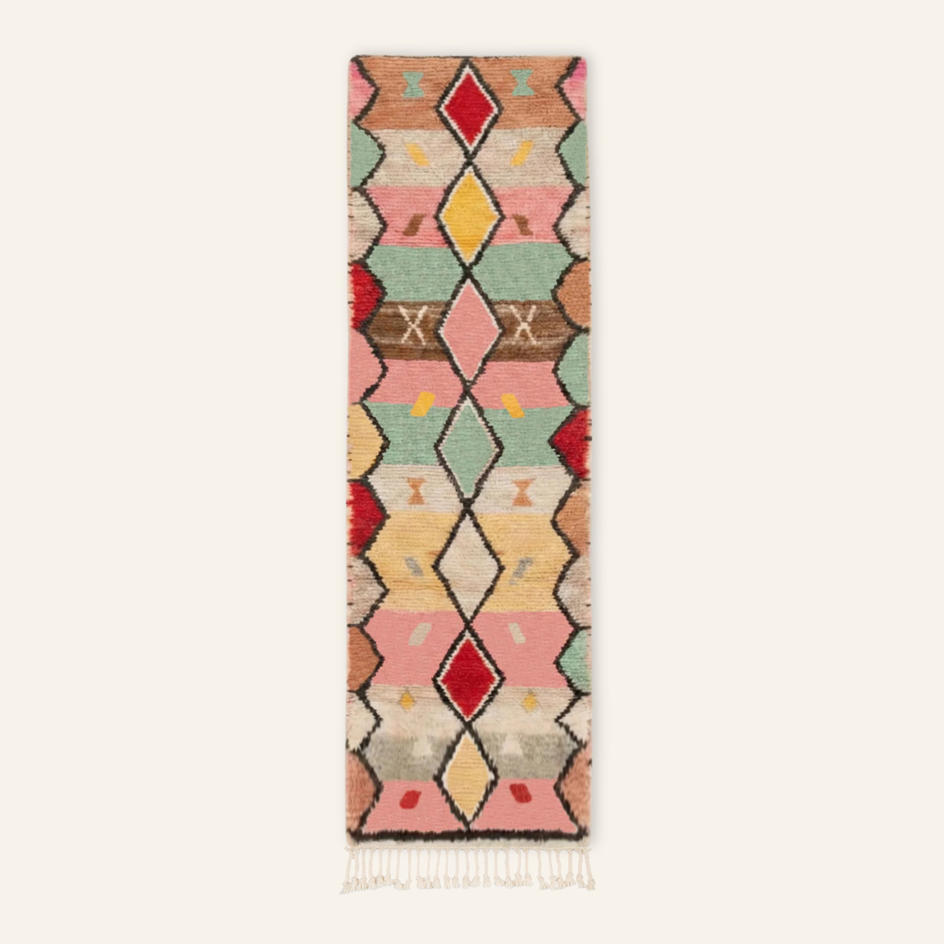 Fahd - Shag Moroccan runner rug