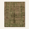 Forest Veins Sage & Antique Rose - Luxury Shag Moroccan Rug