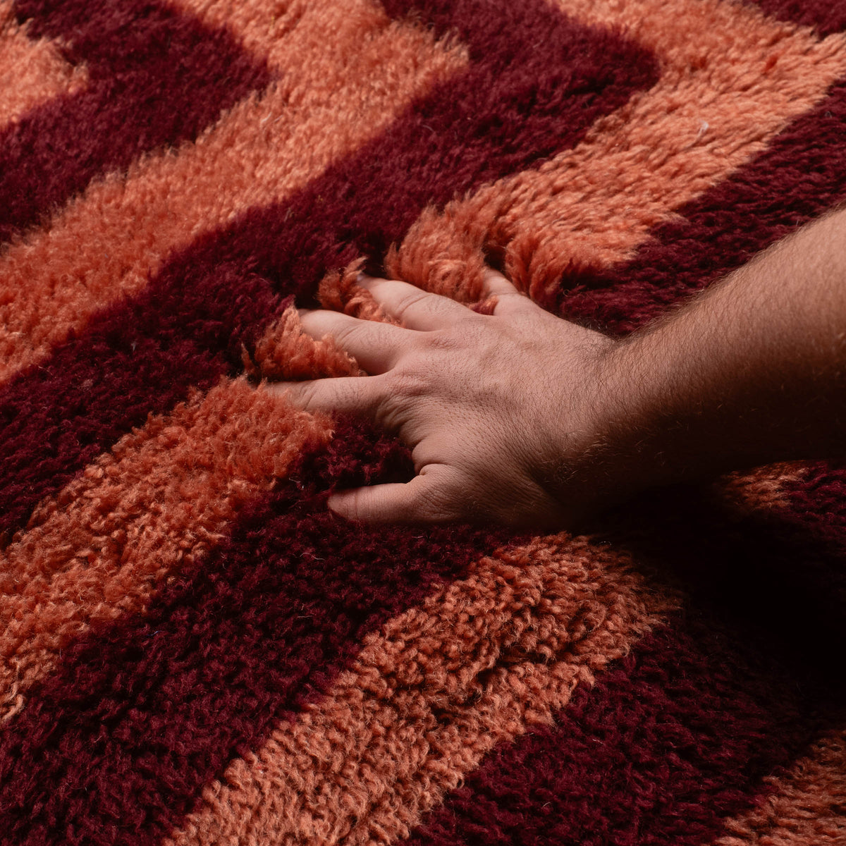 Graphic Earth -  Luxury Shag Moroccan Runner Rug