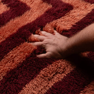Graphic Earth -  Luxury Shag Moroccan Runner Rug