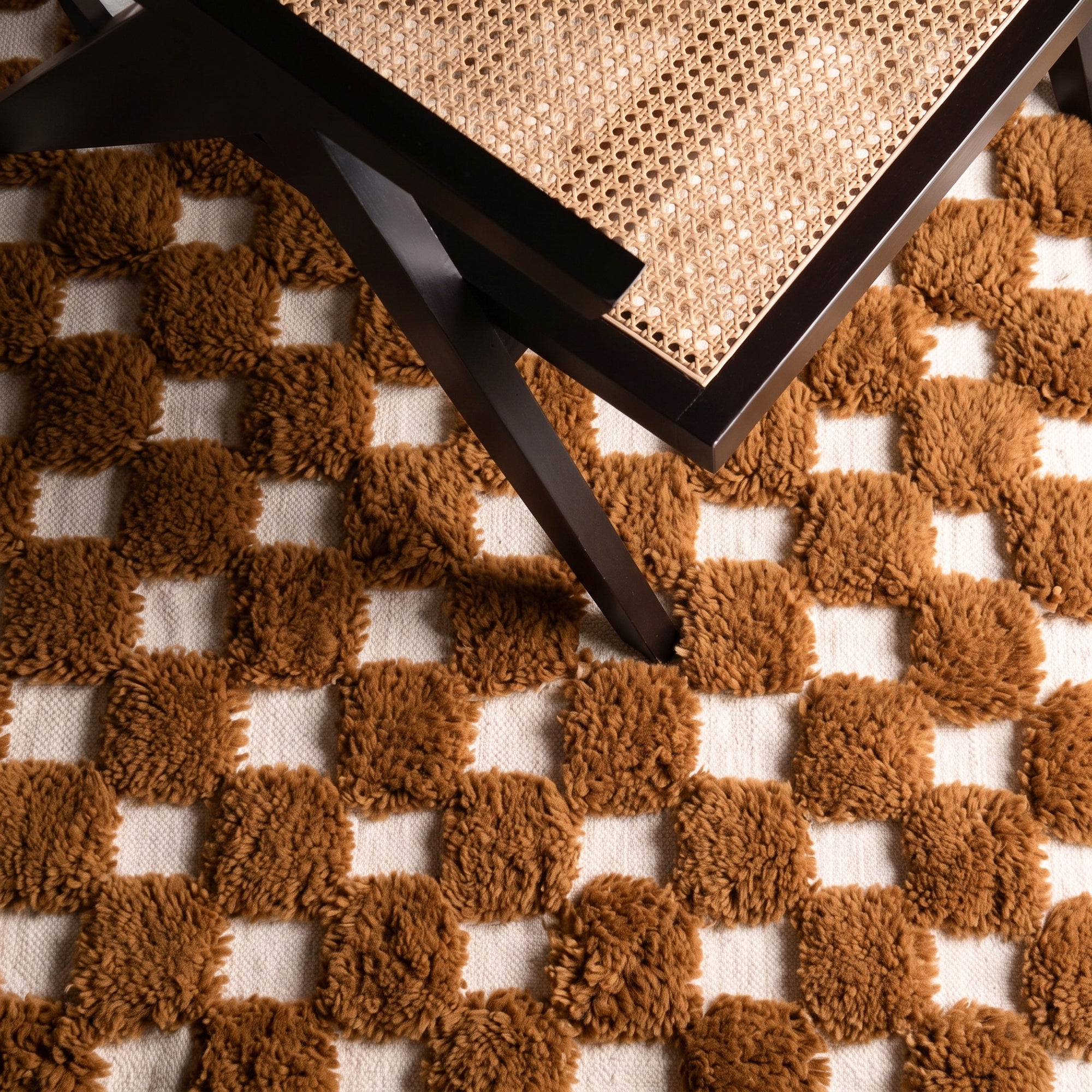 Nowara Hazel Brown - Shag Moroccan rug