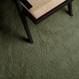 Elbayda Soldier Green - Shag Moroccan rug