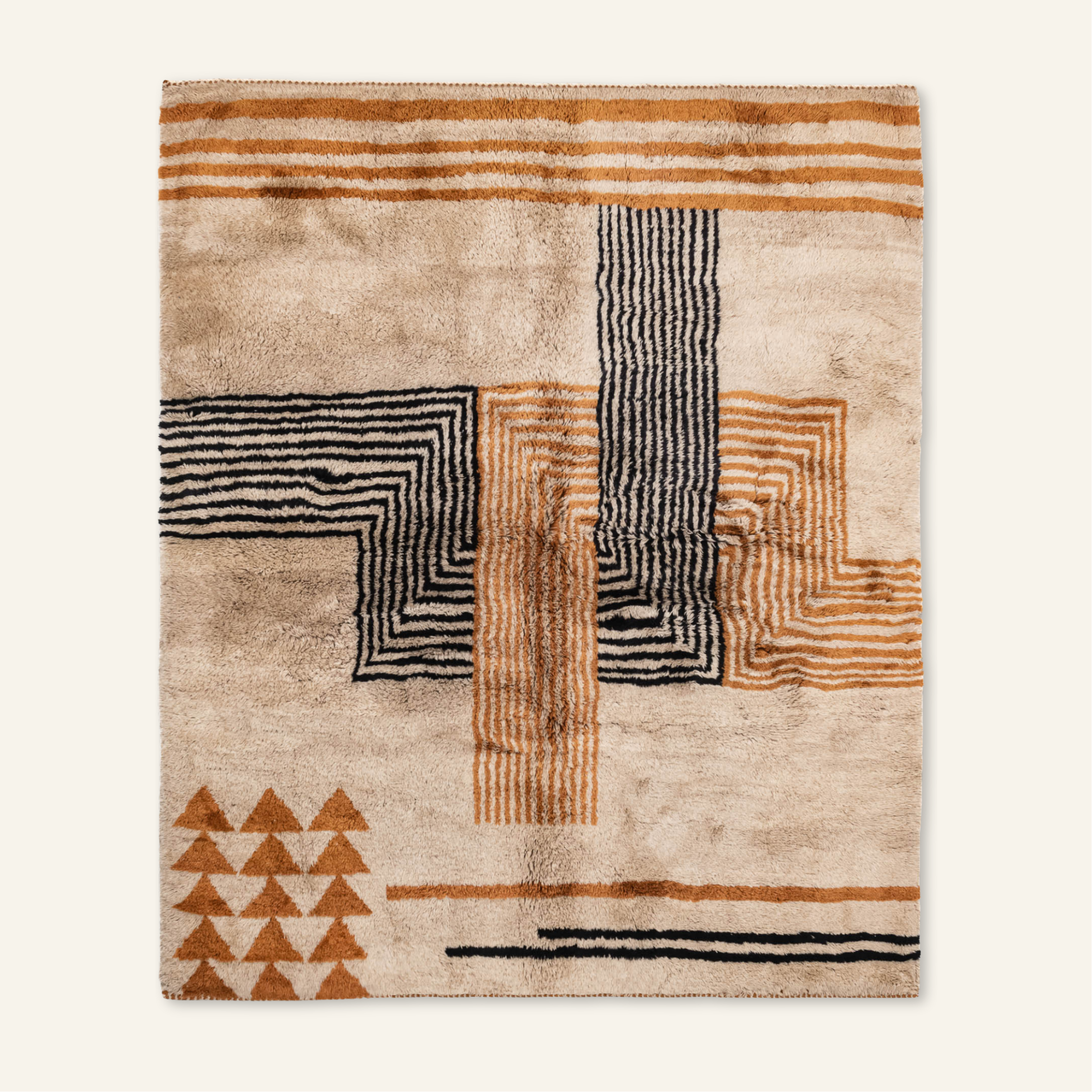 Harmony of Shapes - Luxury Shag Moroccan Rug