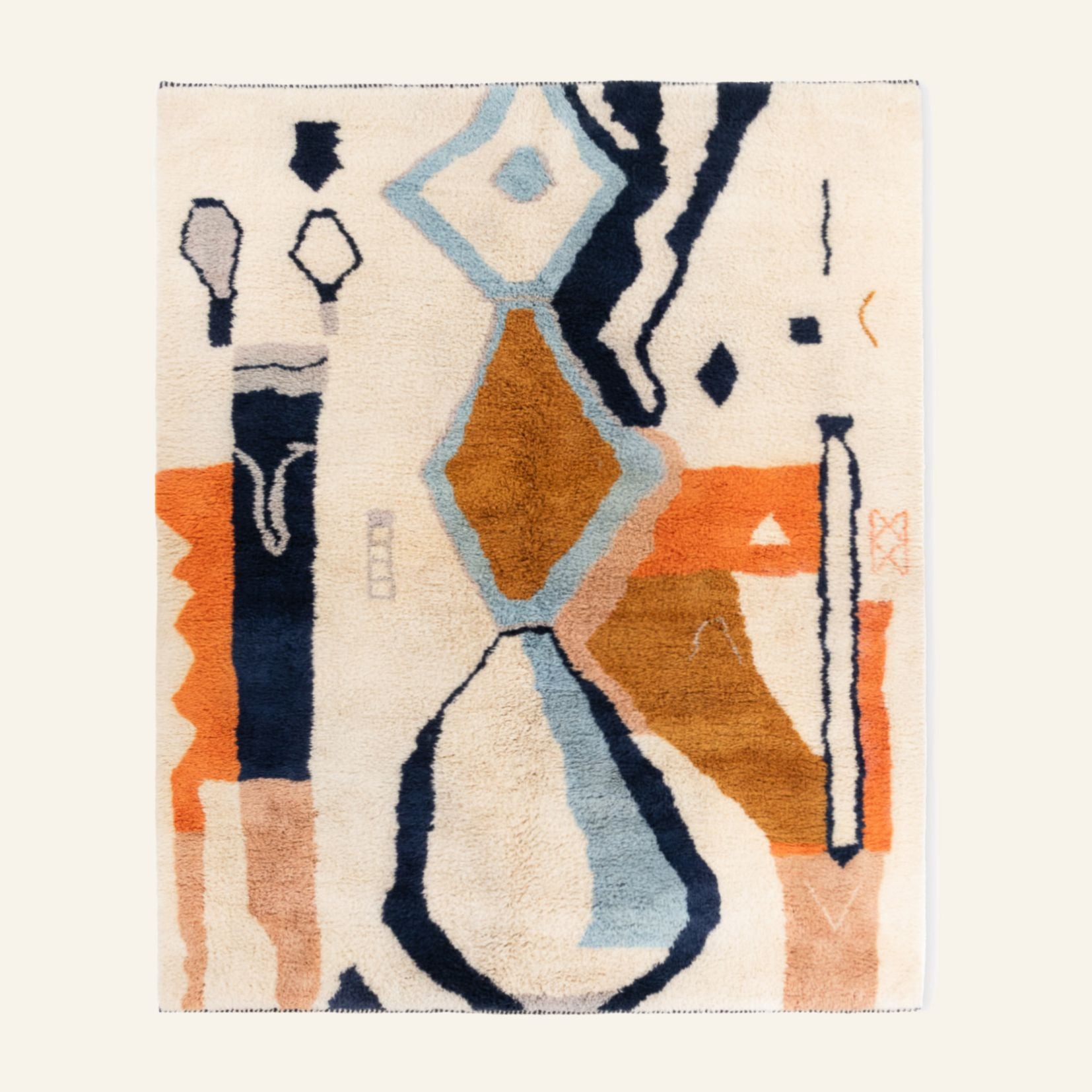 Ink Flowing - Luxury Shag Moroccan Rug