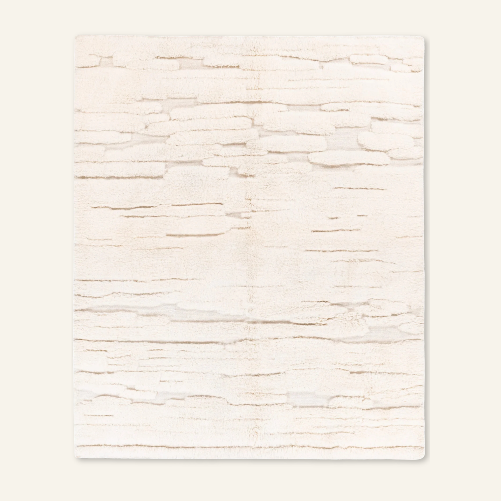 Ivory Glacier - Luxury Shag Moroccan Rug